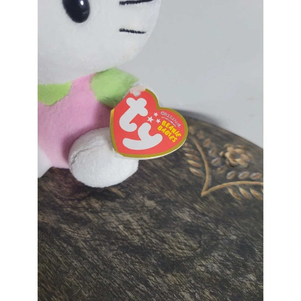 TY Sanrio Hello Kitty Rabbit Bunny Ears Plush 9" Easter‎ Bunny Pink Green - Picture 4 of 5